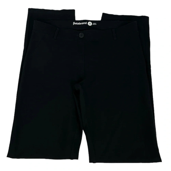 Betabrand Women’s Medium Black Pull-on Faux Pocket Straight Leg Pant - Picture 3 of 11